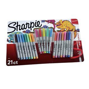 NEW Sharpie The Original Fine Point 24 Count Multi Color +Bonus Permanent Marker
